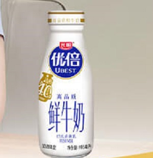 [光明订鲜奶]优倍浓醇玻璃瓶高品质鲜牛奶195ml,低温新鲜到家