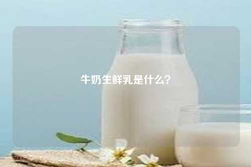牛奶生鲜乳是什么？