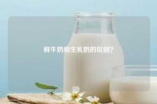鲜牛奶和生乳奶的区别？